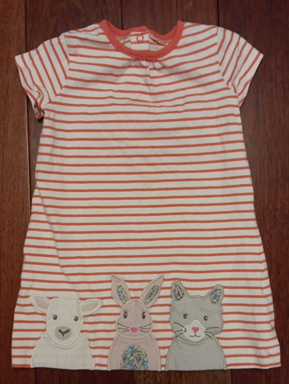 Baby Boden Animal Appliqué Dress